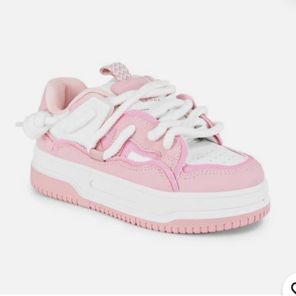 Pink and White Sneakers
